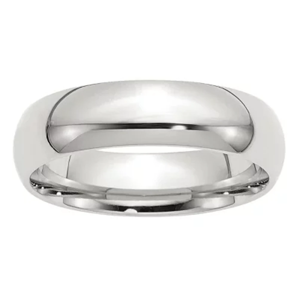 Personalized Mens 6MM Sterling Silver Wedding Band