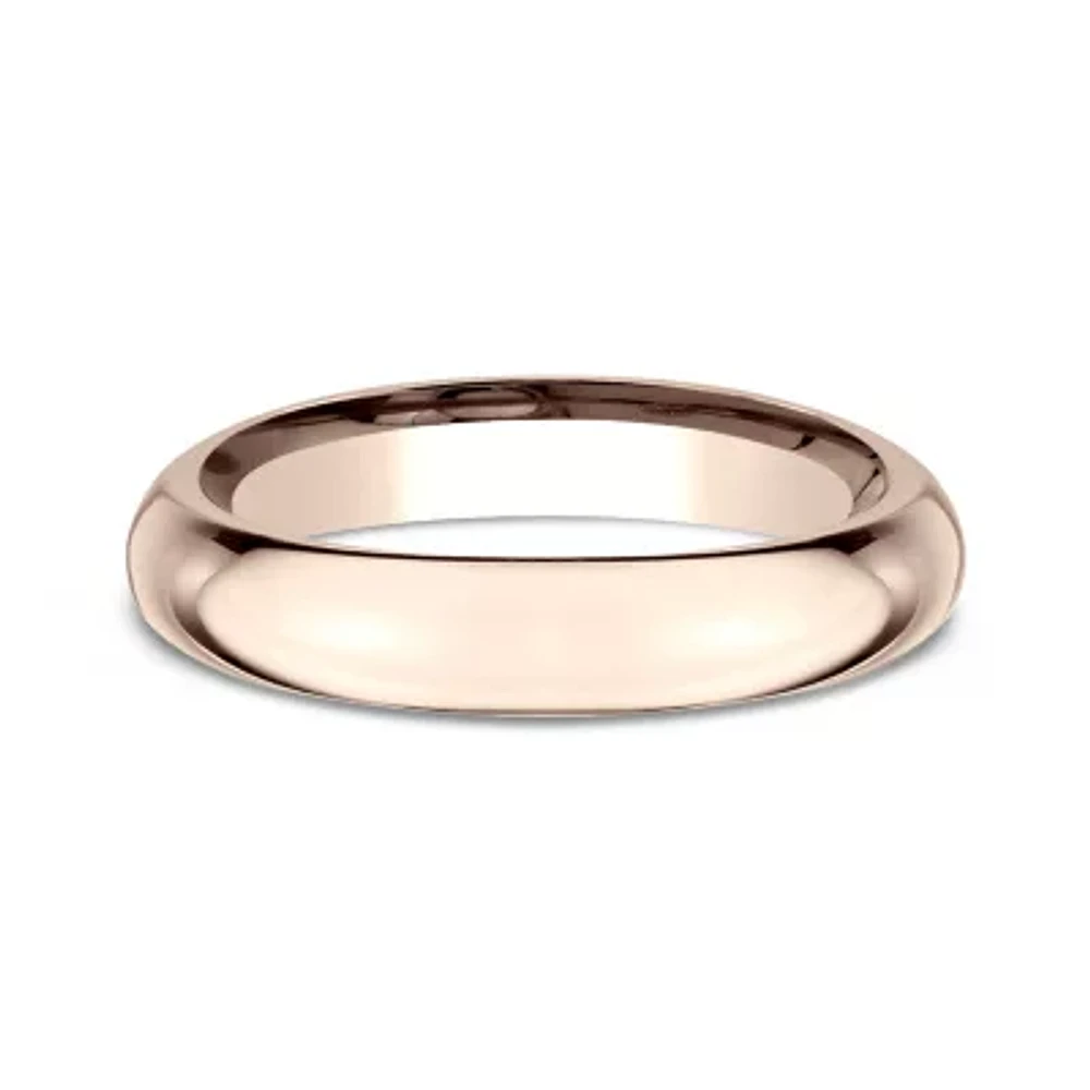 Womens 14K White Gold 4MM High Dome Comfort-Fit Wedding Band