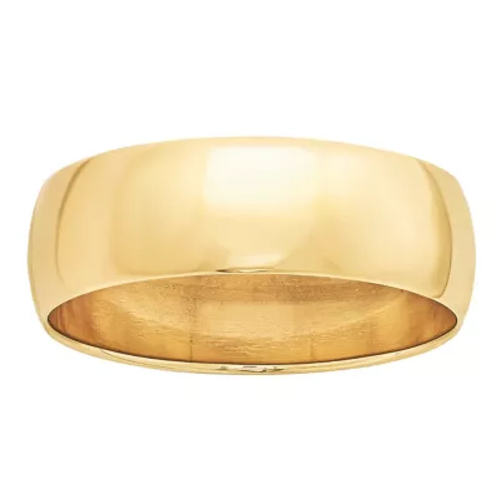 Personalized Mens 7MM 14K Gold Wedding Band