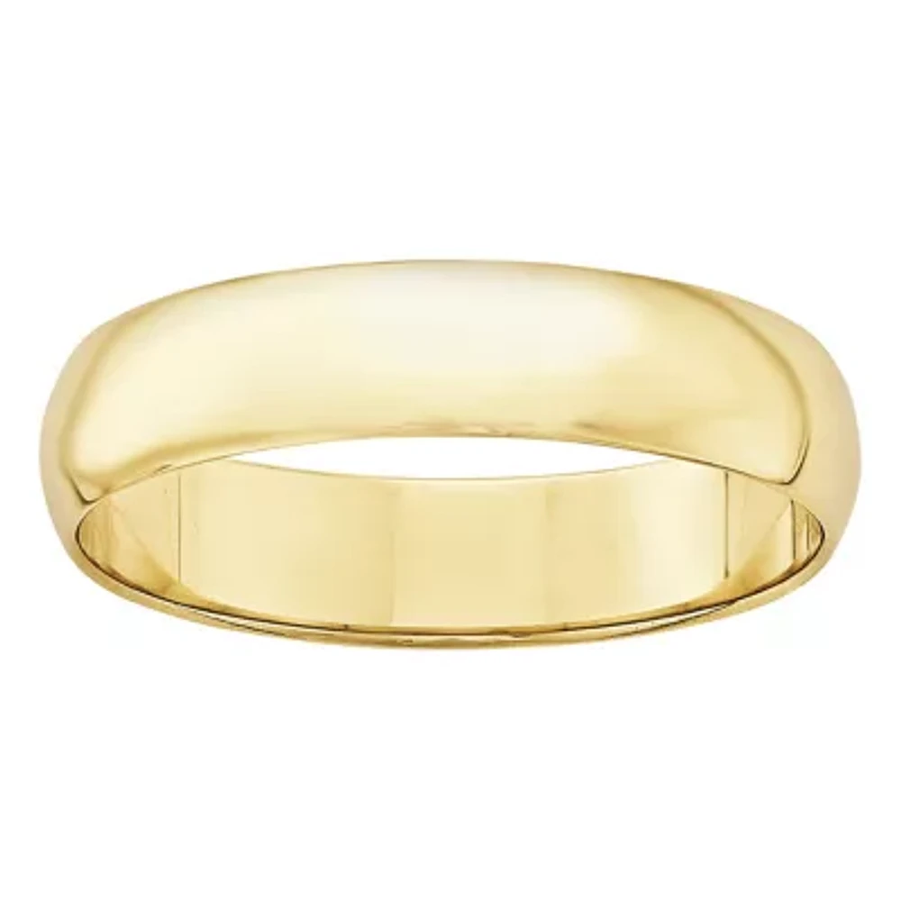 Mens 5MM 10K Gold Wedding Band