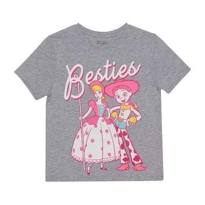 Disney Collection Little & Big Kid Girls Crew Neck Short Sleeve Regular Fit Toy Story Graphic T-Shirt