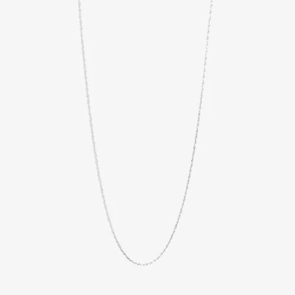 Silver Reflections Womens Pure Silver Over Brass Inch Rope Chain Necklace