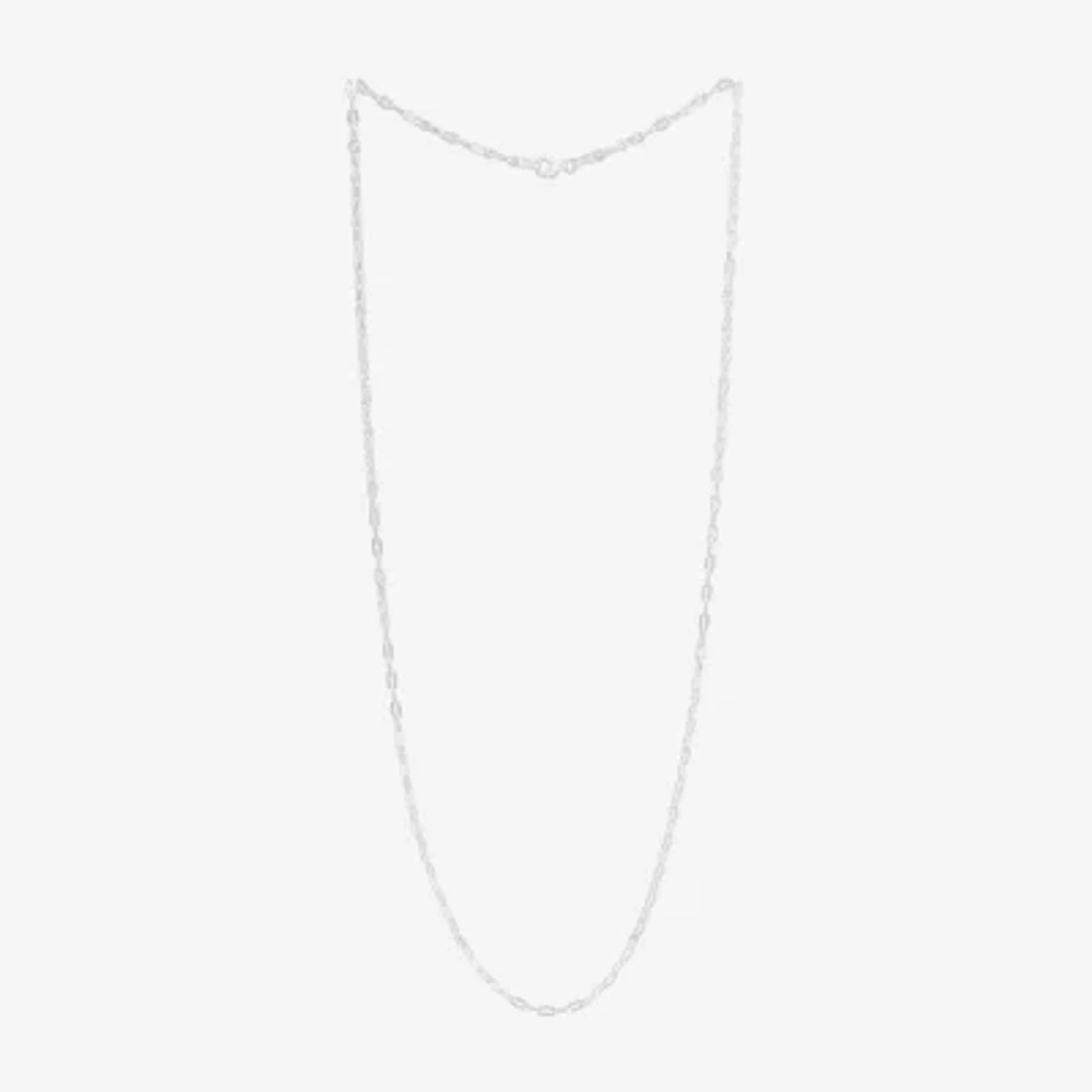 Silver Reflections Womens Pure Silver Over Brass 24 Inch Link Chain Necklace