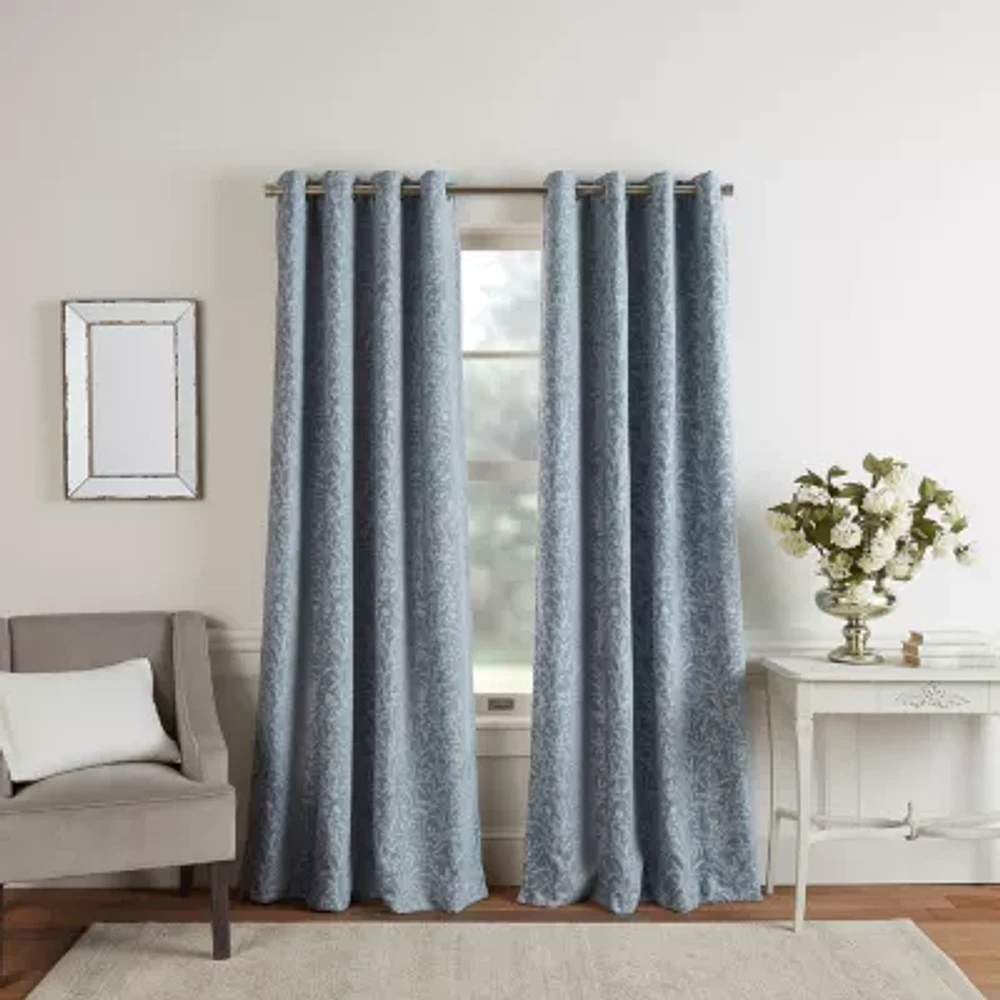 Martha Stewart Acadia Grommet Top Blackout Single Curtain Panel