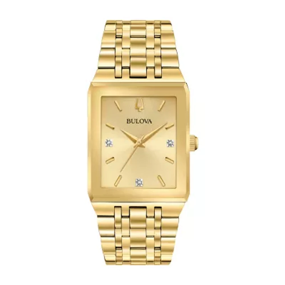 Bulova Quadra Mens Stainless Steel Bracelet Watch 97d120