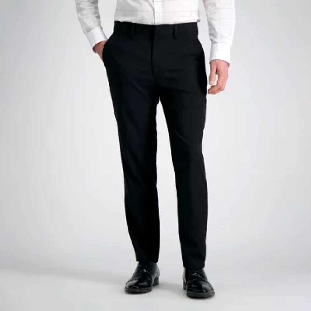 Haggar Smart Wash With Repreve Mens Comfort Waistband Slim Fit Flat Front Pant