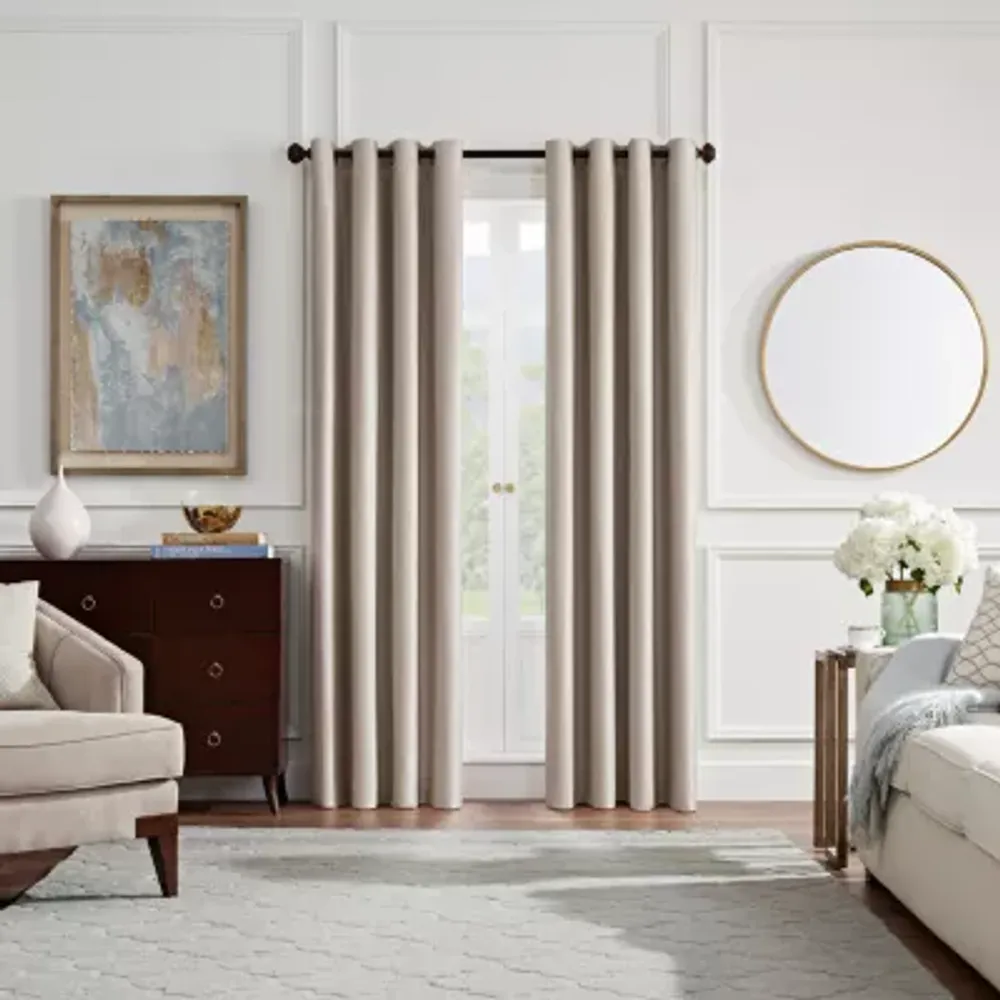 Eclipse Shimmer Grommet Top Energy Saving Blackout Single Curtain Panel