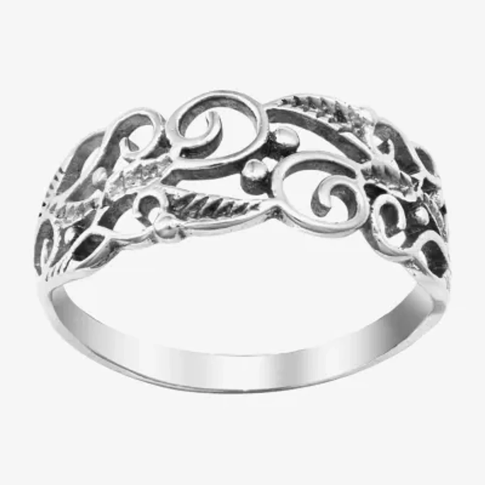 Silver Treasures Womens Sterling Band