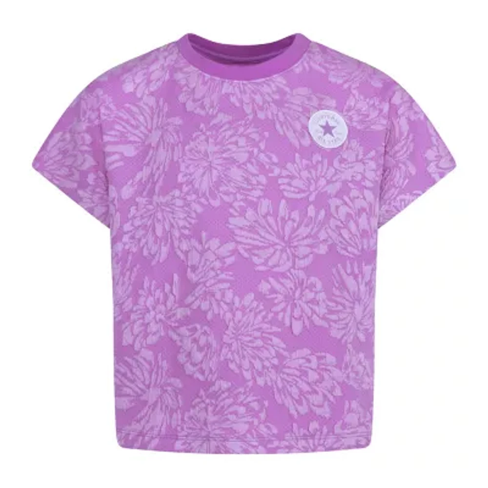 Converse Big Kid Girls Crew Neck Short Sleeve Active T-Shirt