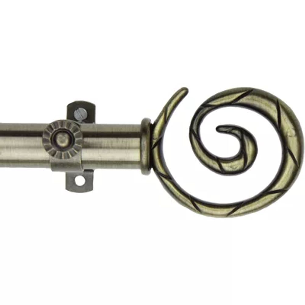 Rod Desyne 13/16" Adjustable Curtain with Spiral Finials