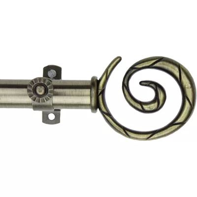 Rod Desyne 13/16" Adjustable Curtain with Spiral Finials