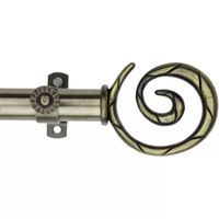 Rod Desyne 13/16" Adjustable Curtain with Spiral Finials