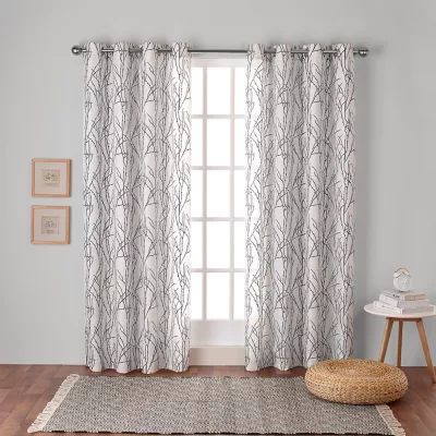 Exclusive Home Curtains Branches Grommet Top Light-Filtering Set of 2 Curtain Panel