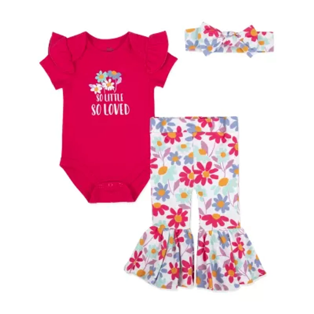 Baby Essentials Baby Girls 3-pc. Baby Clothing Set