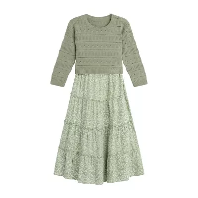 Knit Works Big Kid Girls Sleeveless Dress Set