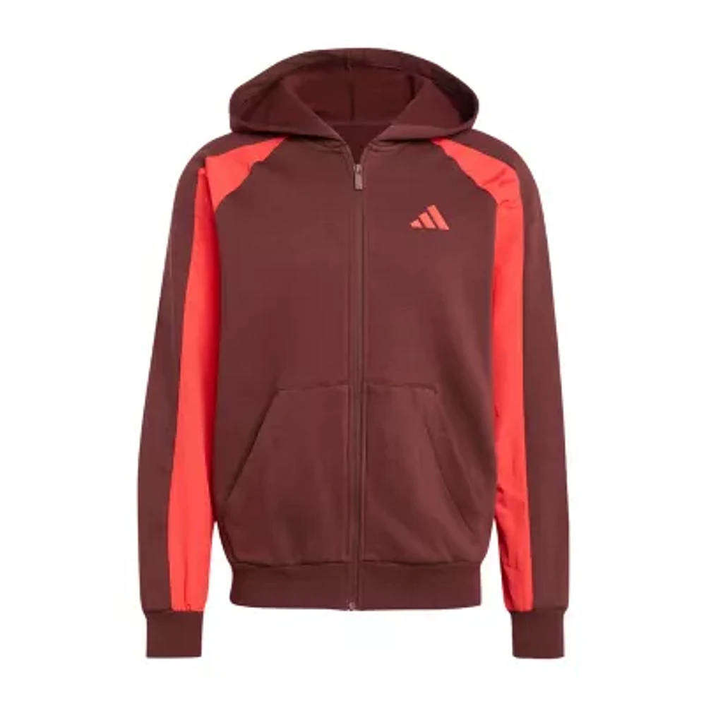 adidas French Terry Mens Fleece Big and Tall Midweight Jacket