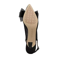 Charles David Arina Womens Pointed Closed Toe Flared Heel Pumps