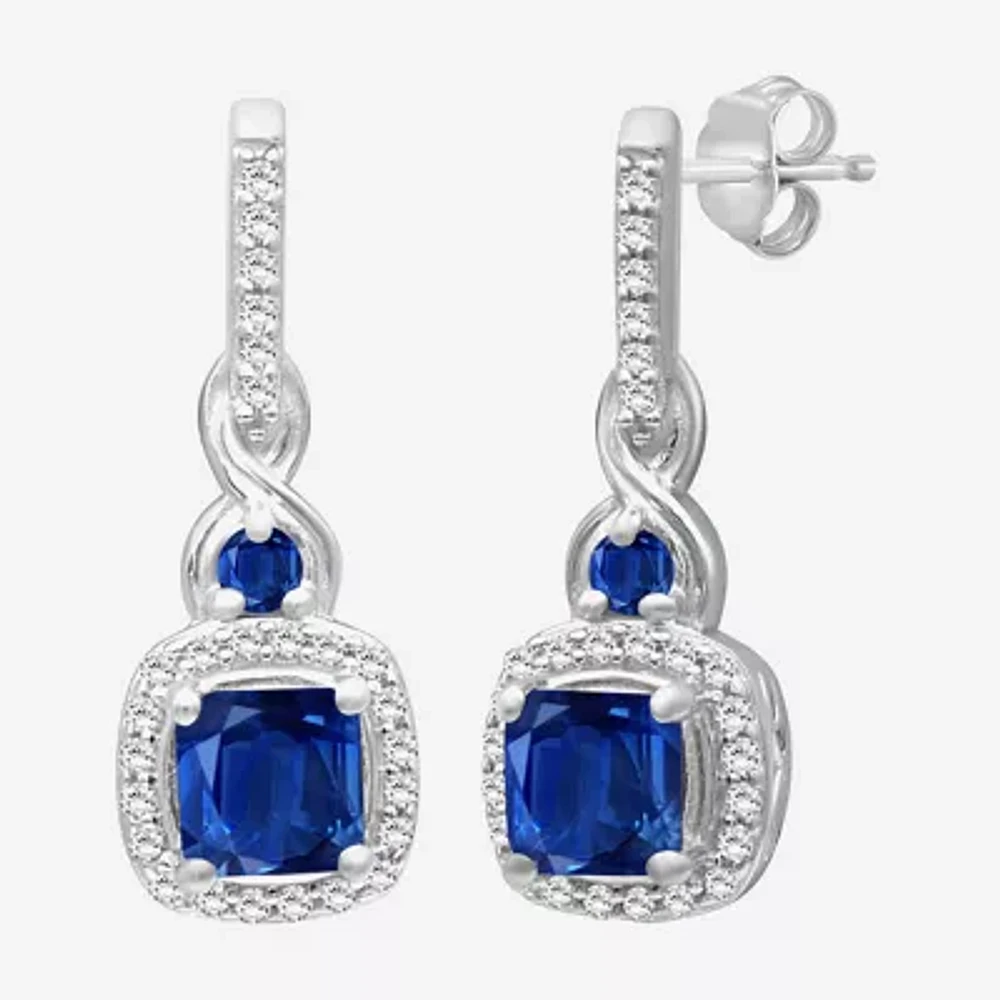 Womens Gemstone & 1/ CT. T.W. Natural Diamond 10K Gold Drop Earrings