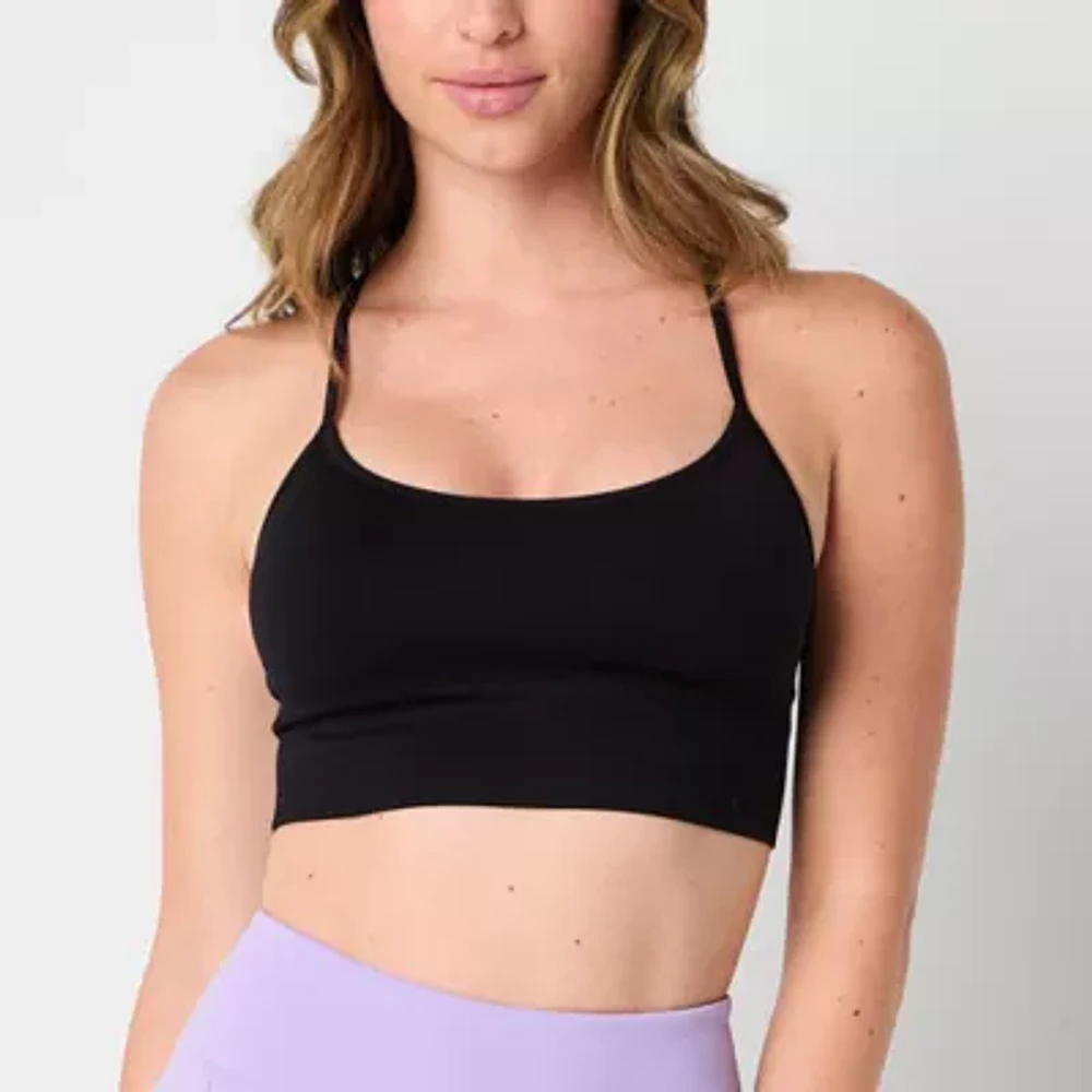 Xersion Light Support Seamless Strappy Back Sports Bra