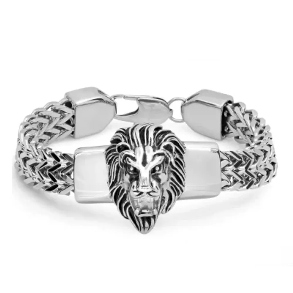 Steeltime Mens Stainless Steel Solid Box Id Bracelet