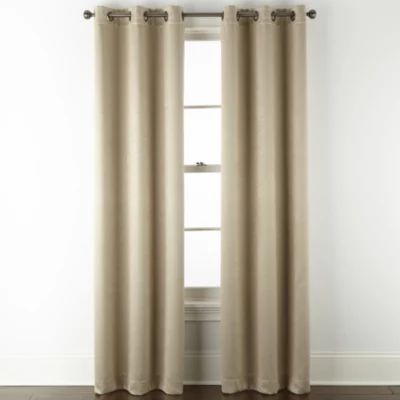 Regal Home Delaney Diamond Grommet Top Embossed Blackout Set of 2 Curtain Panel