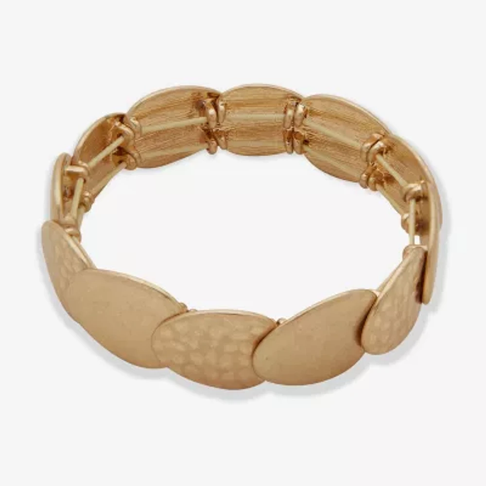 a.n.a Gold Tone Womens Round Stretch Bracelet