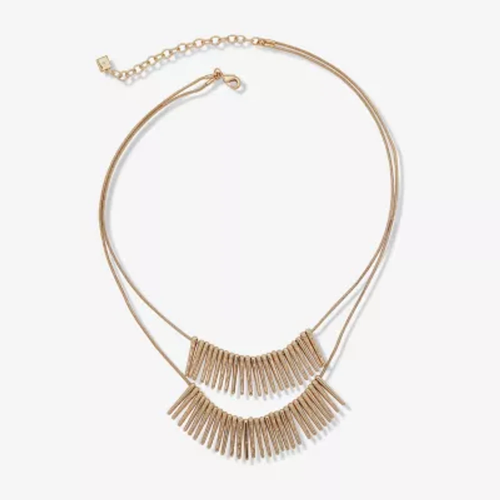 Worthington Gold Tone Womens 17 Inch Strand Necklace