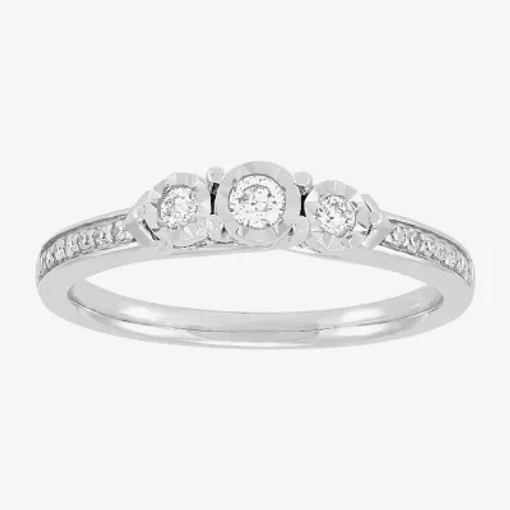 Limited Quantities! Womens 1/ CT. T.W. Natural White Diamond 10K White Gold Engagement Ring