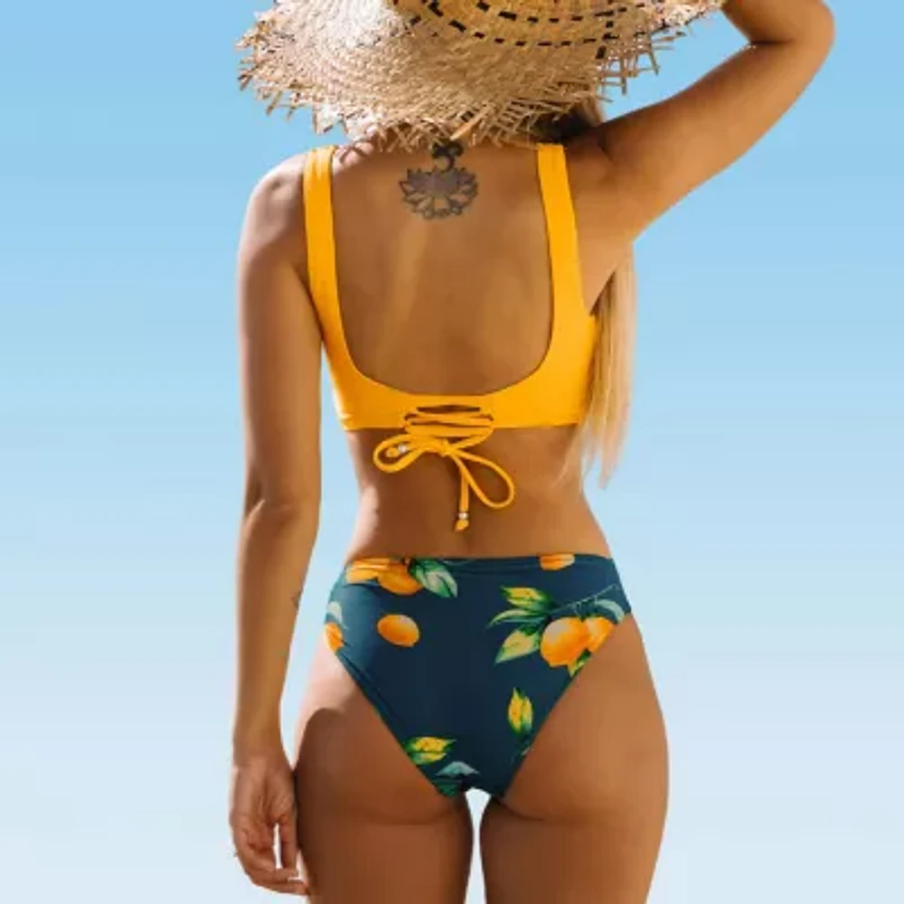CUPSHE Swimwear Womens Floral 2-pc. Bikini Set