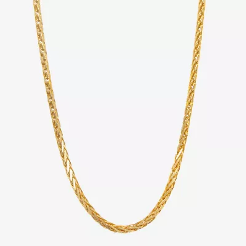 Unisex Adult 14K Gold 16 Inch Wheat Chain Necklace