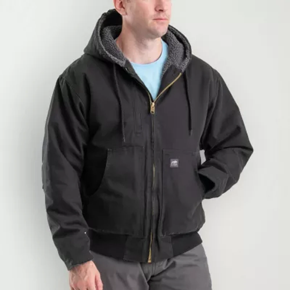 Berne Flex180 Mens Hooded Big and Tall Heavyweight Hooded Work Jacket