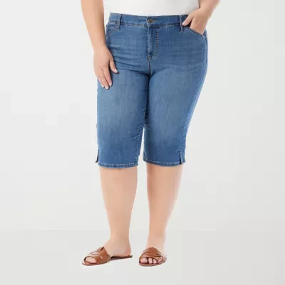 Gloria Vanderbilt Womens Straight Mid Rise Skimmer Pant
