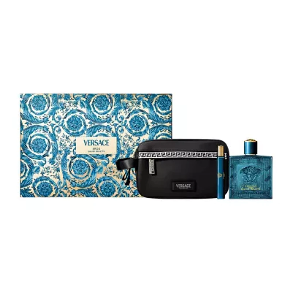 Versace Eros Mens Eau De Toilette 3-Pc Gift Set