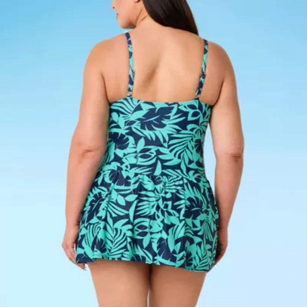 Liz Claiborne Womens Plus Swim Dress