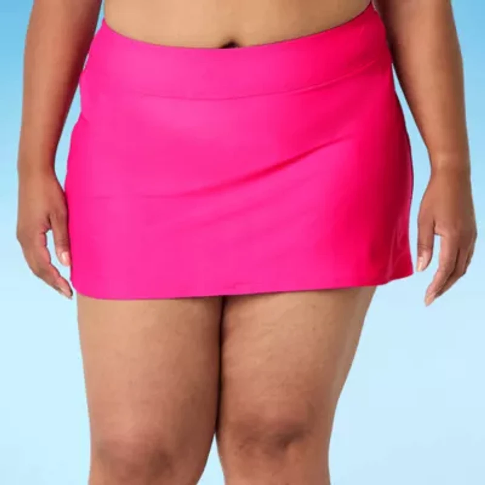 Sonnet Shores Comfort Waistband Swim Skirt-Plus