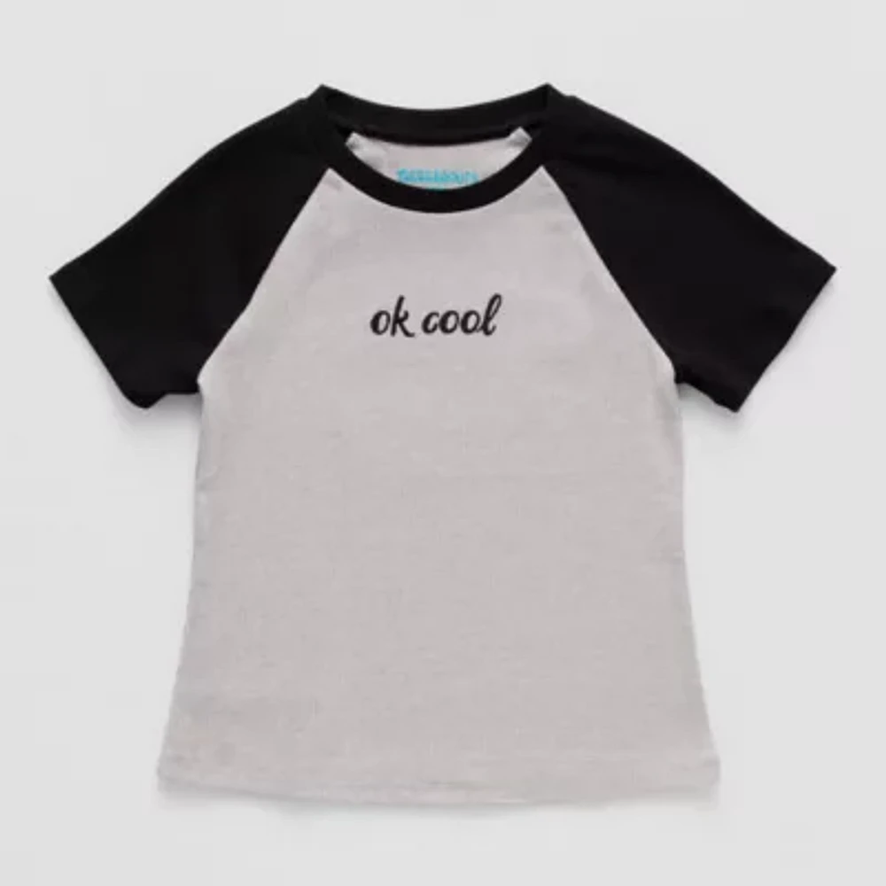 Thereabouts Little & Big Kid Girls Round Neck Short Sleeve T-Shirt