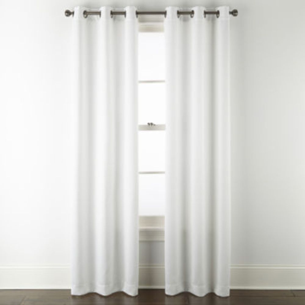 Regal Home Delaney Diamond Grommet Top Embossed Blackout Set of 2 Curtain Panel