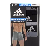 adidas Performance Cotton Mens 3 Pack Trunks