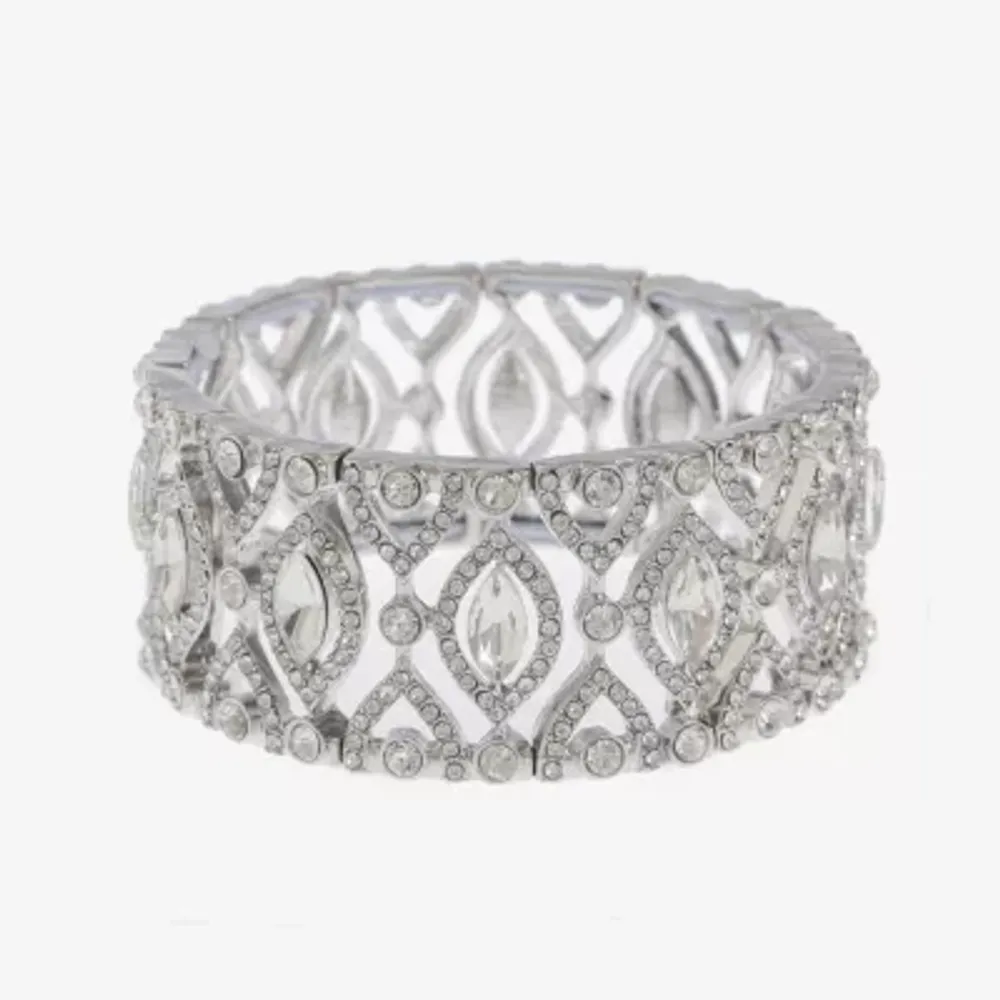 Monet Jewelry Timeless Silver Tone Womens Stretch Bracelet