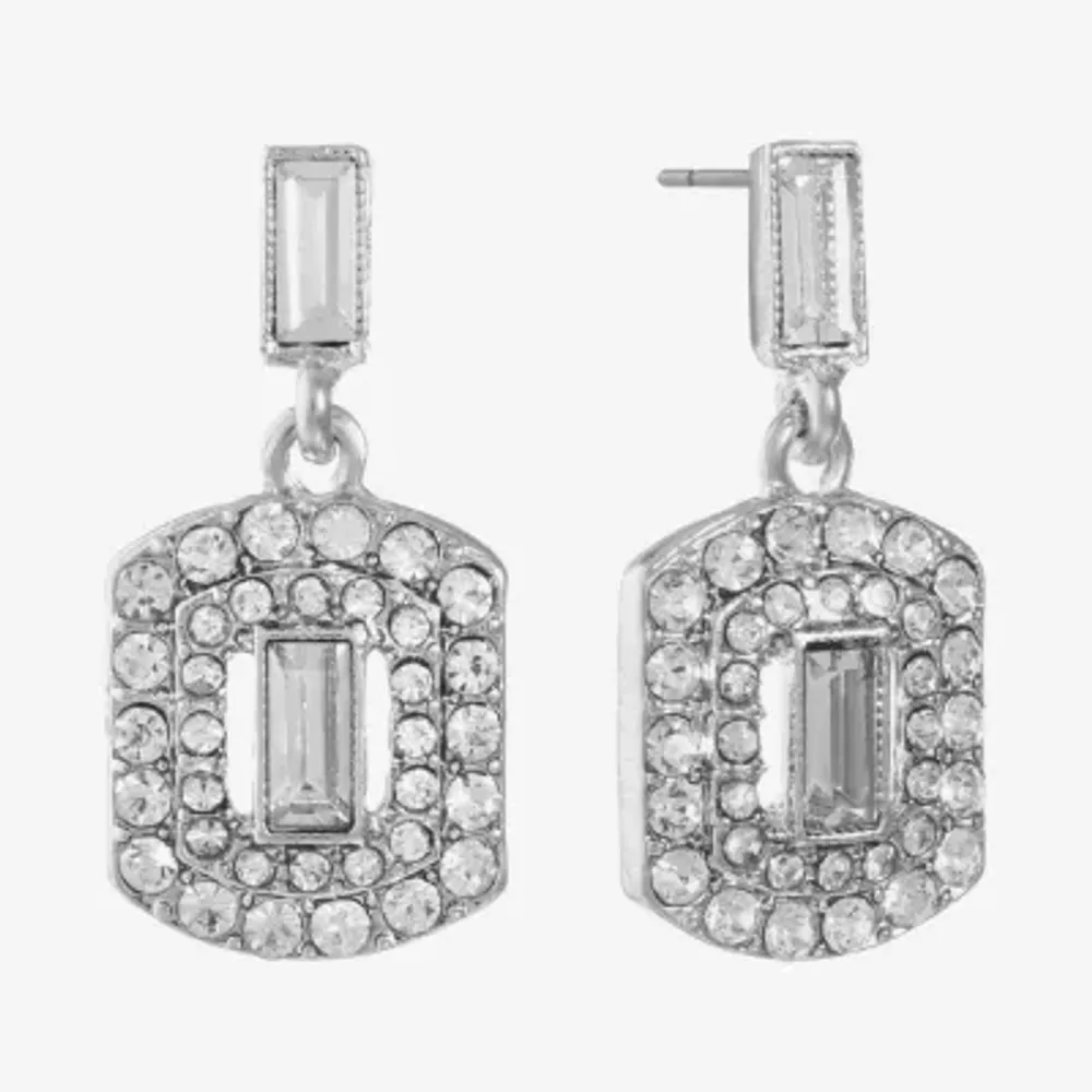 Monet Jewelry Timeless Silver Tone Womens Hypoallergenic Drop Earrings