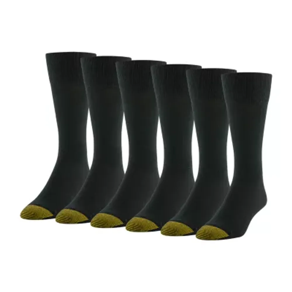 Gold Toe Cambridge Mens 6 Pair Crew Socks