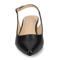 Journee Collection Sylvia Womens Pointed Block Heel Pumps
