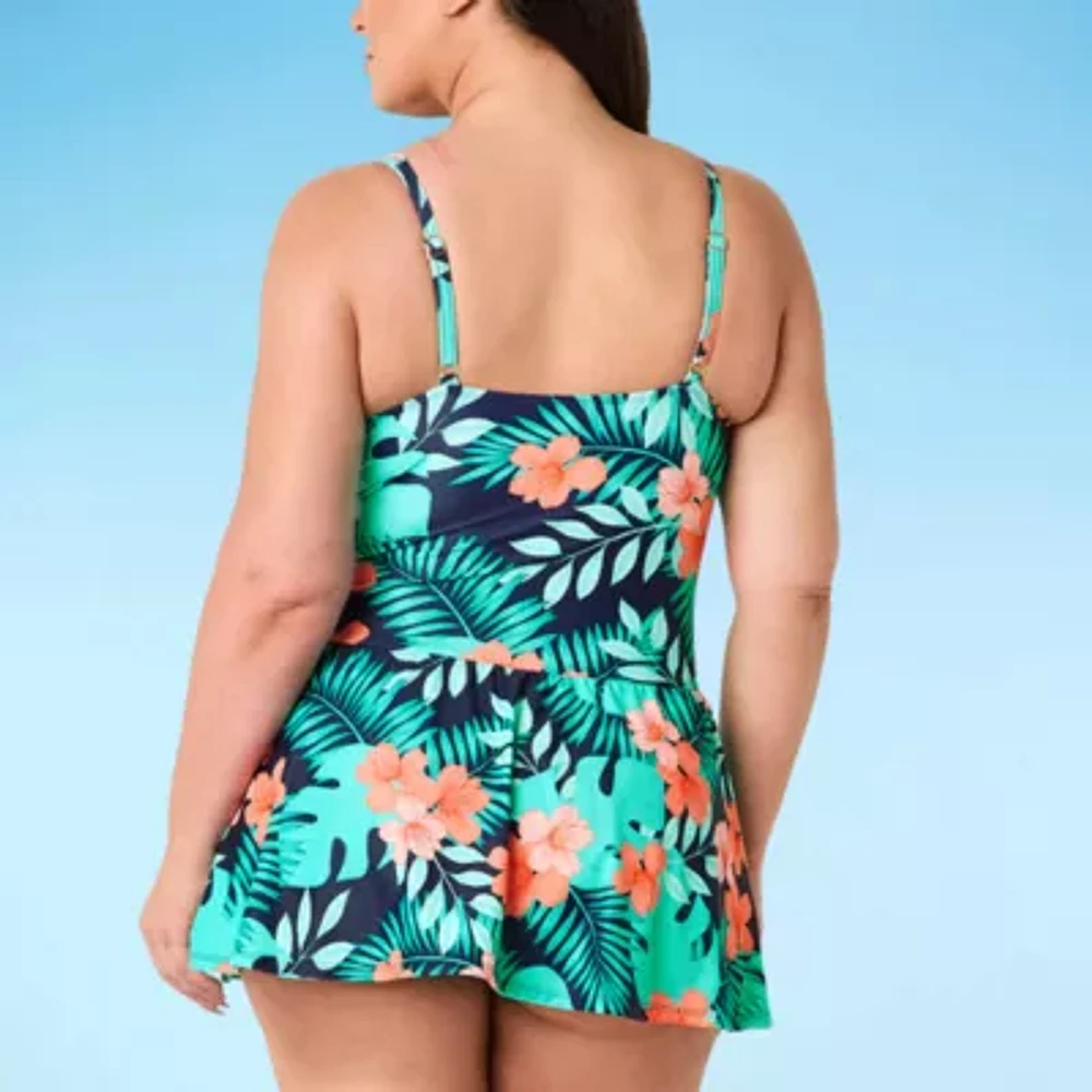 Liz Claiborne Womens Plus Swim Dress