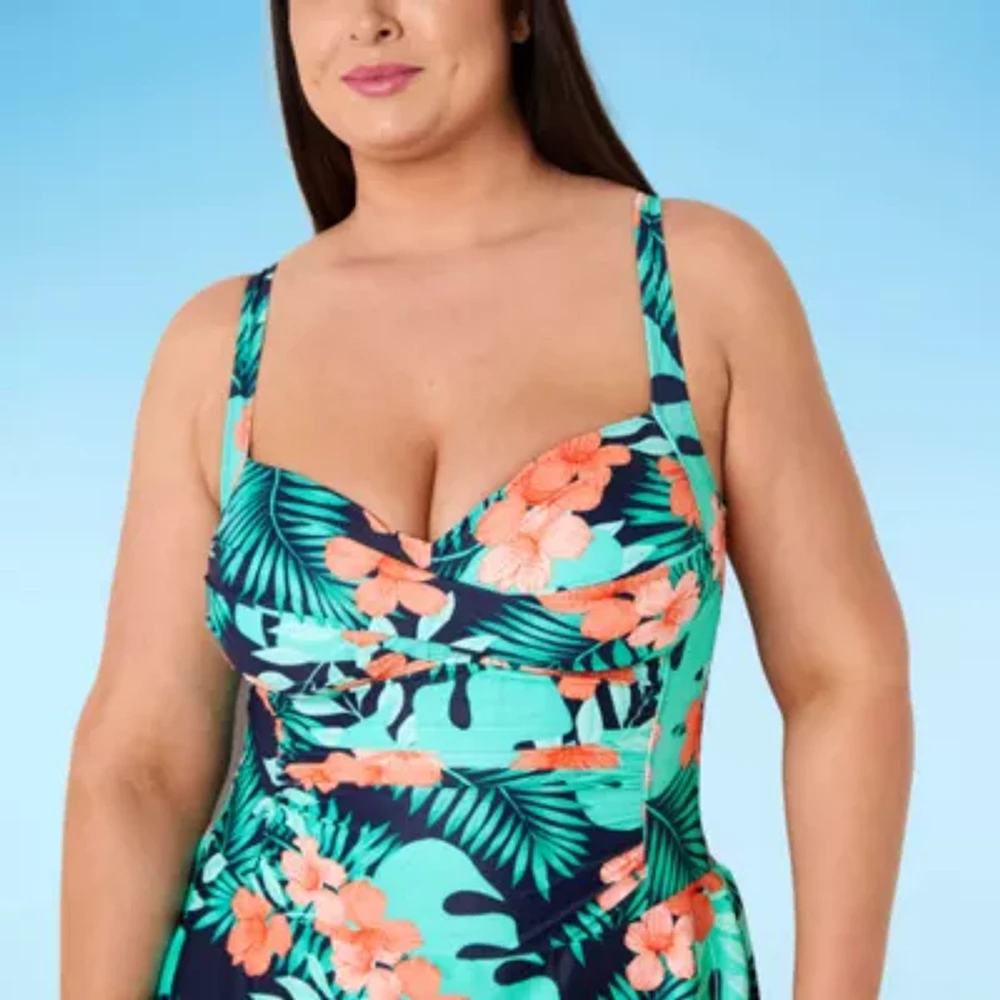 Liz Claiborne Womens Plus Swim Dress