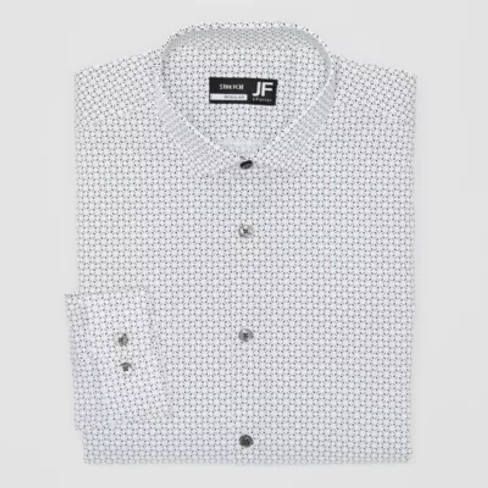 J. Ferrar Ultra Comfort Mens Regular Fit Stretch Fabric Wrinkle Free Long Sleeve Dress Shirt