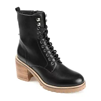 Journee Signature Womens Malle Stacked Heel Booties