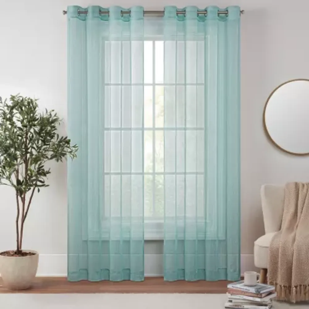 Eclipse Emina Grommet Top Sheer Single Curtain Panel