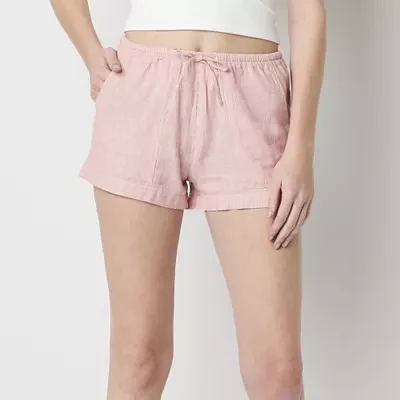 Arizona Womens Mid Rise Juniors Pull-On Short
