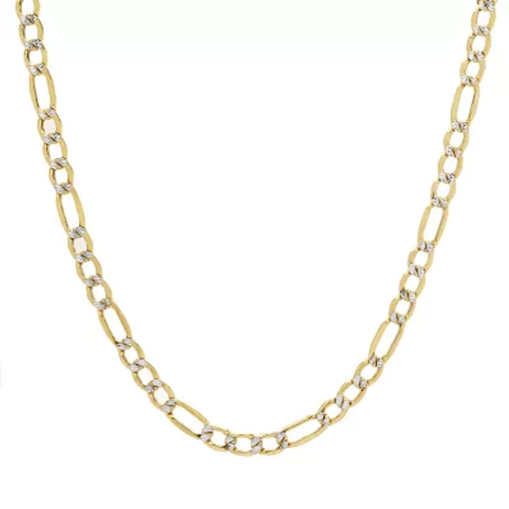 14K Gold 20 - 24 Inch Hollow Figaro Chain Necklace