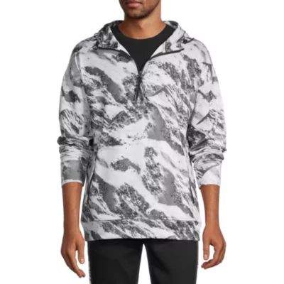 Sports Illustrated Mens Hooded Long Sleeve Quarter-Zip Pullover